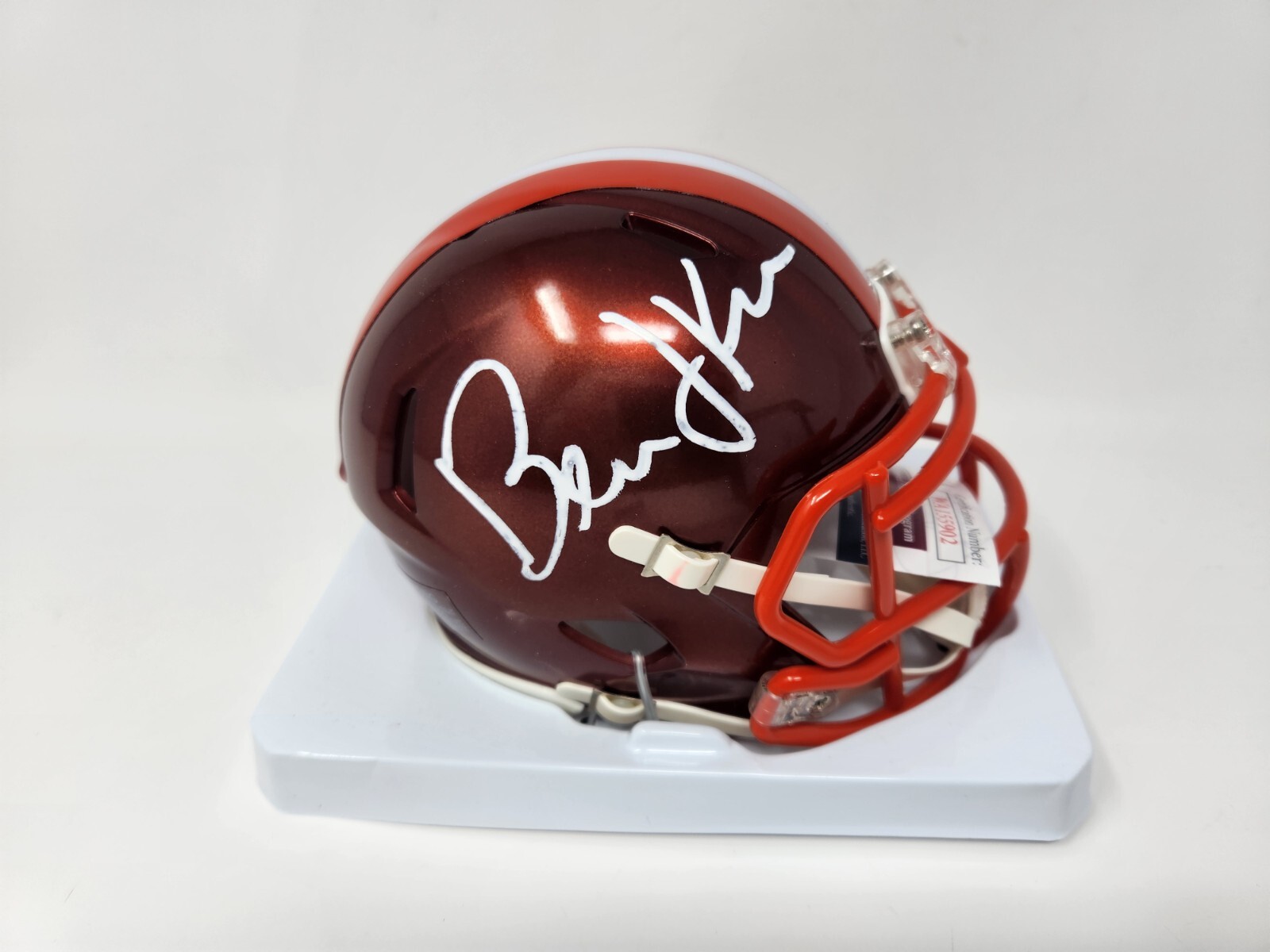 Bernie Kosar Autographed Signed Cleveland Browns Flash Mini Helmet JSA COA 