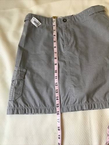 NWT Horny Toad Women's Cargo Gray Striped Cargo Skirt Skort Sz 2 - Picture 12 of 12