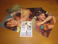 Sophie Marceau 4 pin nap & post card Japan 1982