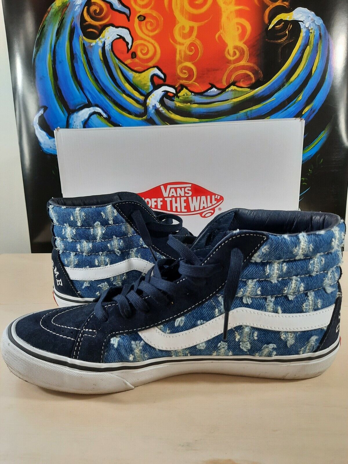 Vans Sk8-Hi Supreme Hole Punch Denim Shoes