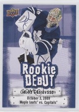 2009-10 Upper Deck Rookie Debut Jonas Gustavsson #RD5 0c2