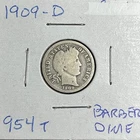 1909-D Barber Silver Dime/Low Mintage