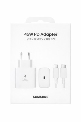 Orignal Samsung Weiss 45W  Schnellladegerät USB C EP Kabel Für Galaxy S25 S24