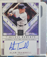 Panini Impeccable 2025 Alan Trammell Timeless Moments Auto Detroit Tigers /99