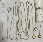 Vintage Estate Costume Jewelry Lot Hearts Love Romantic Some Gold Filled