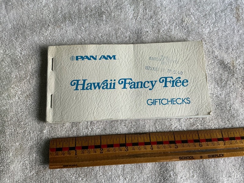 Pan Am 1975 Fancy Free Gift Checks