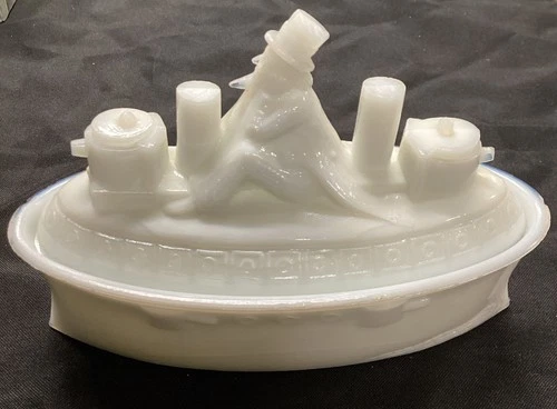 Westmoreland M. Glass Uncle Sam On A War Ship Commemorating Spanish American War