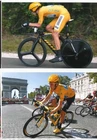 BRADLEY WIGGINS CYCLING 2 PHOTOS 10X15 IN YELLOW JERSEY