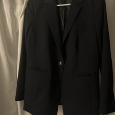 Pendleton Women's One Button Blazer Navy Blue Women's 12 100 Virgin Wool