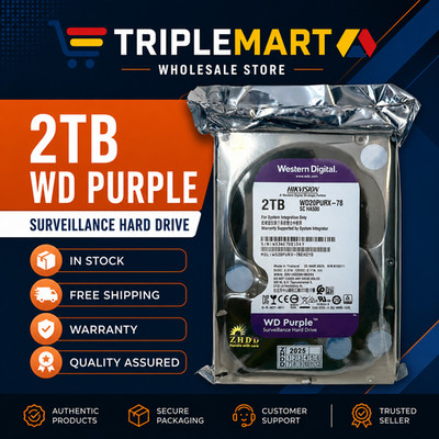 Western Digital Purple 2TB SATA 3.5'' Internal Hard Disk Drive (WD20PURX-64P6ZY0)
