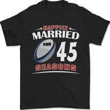 Camiseta Hombre Rugby 45 Aniversario Boda 45 Aniversario 100% Algodón