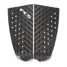 FCS T2 Surfboard Deck Traction Tail Pad - 2 Piece - Black / Charcoal