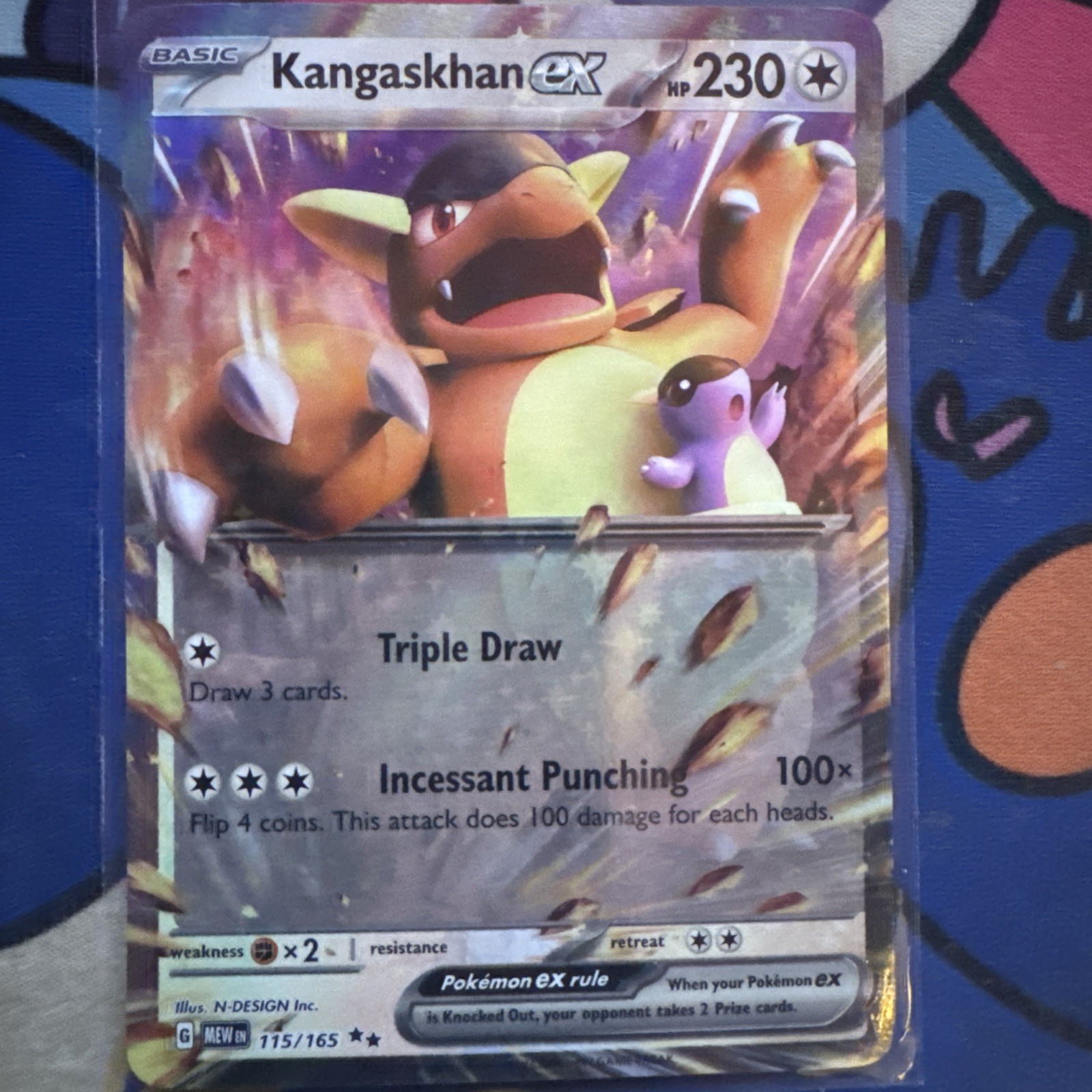 Pokemon TCG Kangaskhan ex 115/165 Sv: Scarlet & Violet 151 Holo