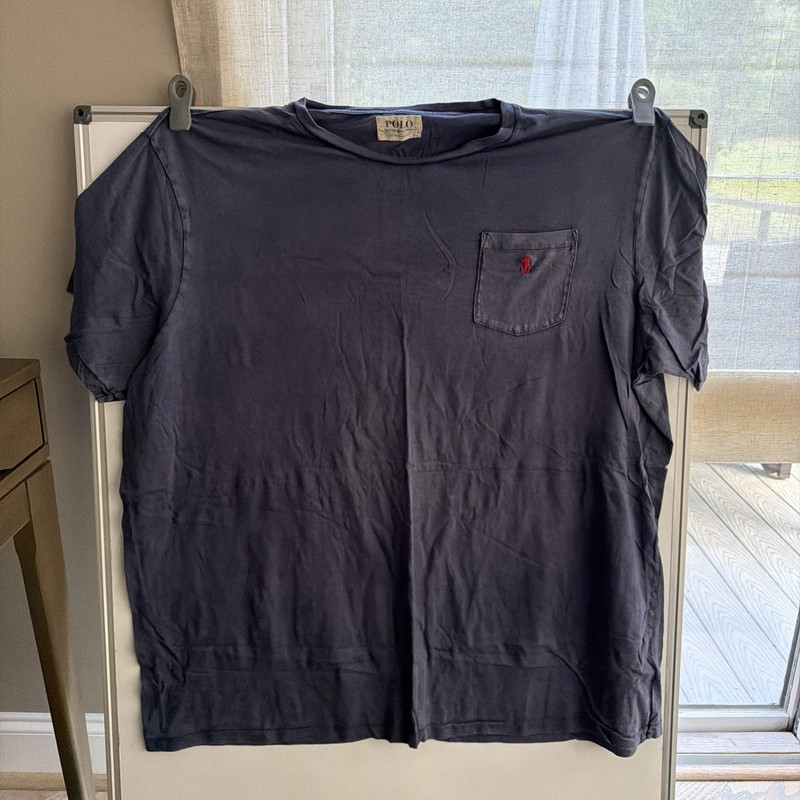 Polo Ralph Lauren Denim & Supply Navy Pocket T Shirt 4XLT Big Tall Red Pony Logo