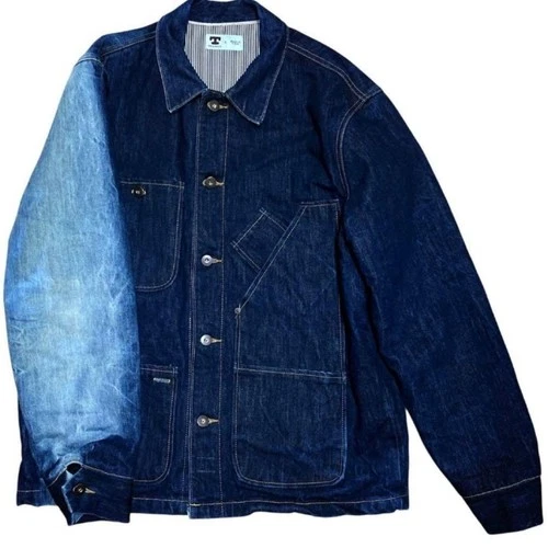 TELLASON Denim Coverall L Made in USA Vintage Aged Look 100% Cotton Material JPN image 4