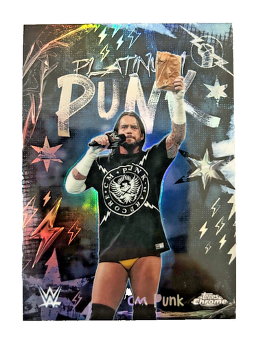 2026 Topps Chrome WWE Platinum Punk CM Punk #PLP-6 Insert Raw