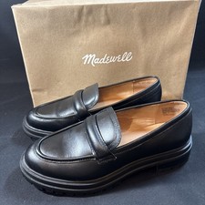 Women's Madewell Penny Loafer In Leather Black Size 8 EXCELLENT CONDITION