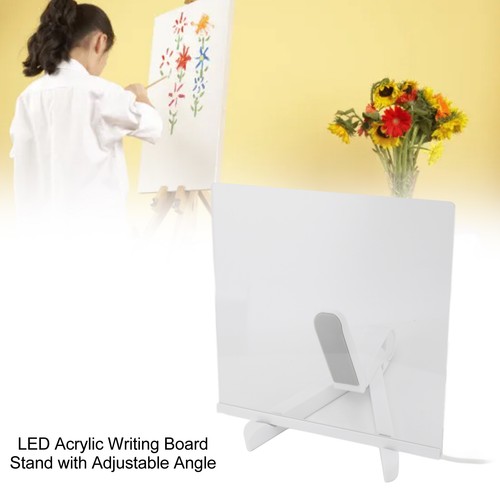 Acrylic Dry Erase Board LED Light Note Memo Board With Stand 7 Colorful Pens RMM - Picture 7 of 12