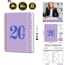 2026 Planner, Weekly and Monthly Calender Planner, Jan 2026 to Dec 2026, Hard...