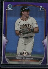 2023 Bowman Draft #BDC-136 Quinn McDaniel Chrome Purple Refractor #/250