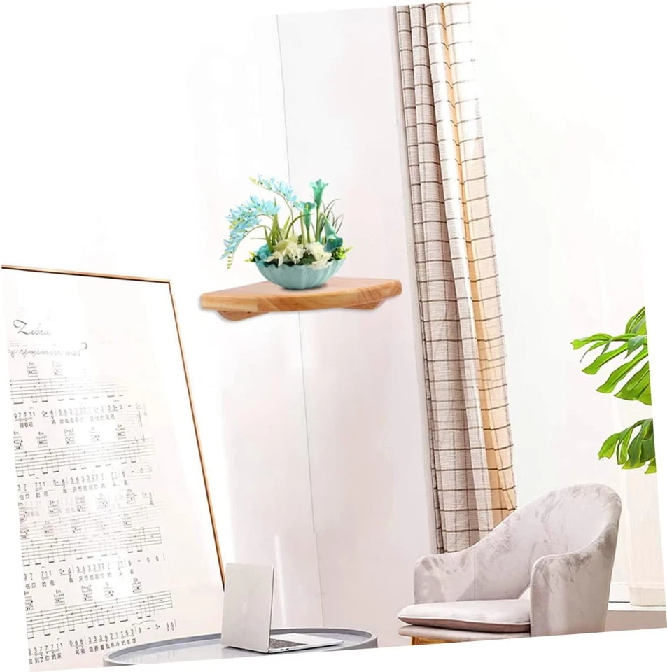 1 Set Mensola Angolare Mensola in Vetro Staffa a Parete Mensola Angolare Mensole - Immagine 2 di 4