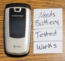 Samsung SGH-A437 - Gold and Black  AT T  Cellular Flip Phone -Works/Needs Batt