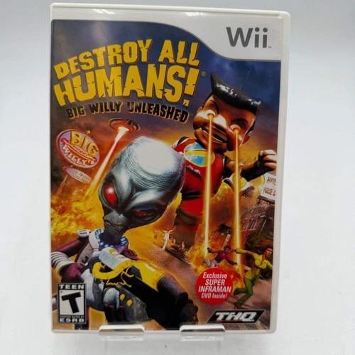 Wii Destroy All Humans Big Willy Unleashed Complete In Box with Manual