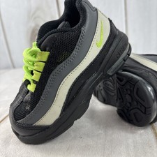 Nike Air Max 95 Black Gray Volt Sneaker Shoes 905462-022 Unisex Toddlers Size 7C