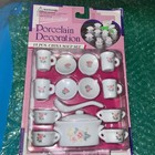 New Vintage Porcelain Floral 15 PC Mini Children Play Soup Set NOS Dishes — photo 1