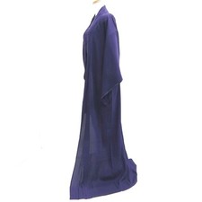 10274E4 Silk Vintage Japanese Kimono Robe Dress See-Through Wave