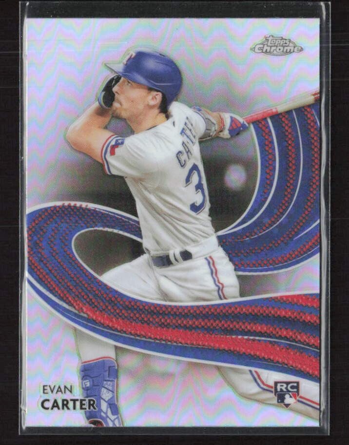 2024 Topps Chrome #S-23 Evan Carter Strokes Texas Rangers RC (WB)