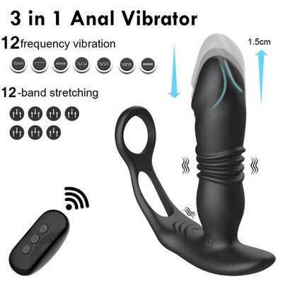 mes sex toys Wireless Prostate Massager Thrusting Dildo Vibrator Adult Sex Toys for Men