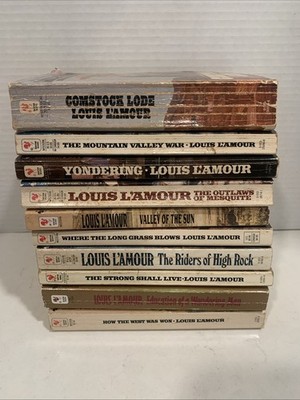 Lot Of 10 Louis Lamour Paper Backs Yondering Comstock Lode How The West Was Won