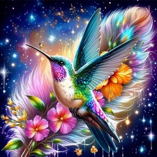 JXDXDJ Hummingbird Diamond Art Kits for Adults,Flowers 5D Diamond Painting Ki...