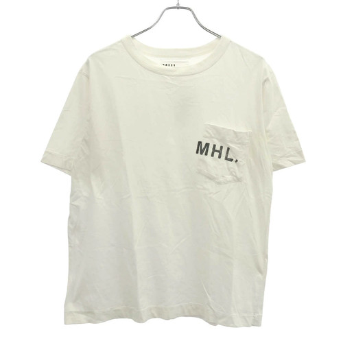 Margaret Howell, Margaret Howell MHL 22SS Printed Cotton Jersey Logo TShirt White L (Ages 14+)