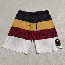 Costume da bagno uomo Quiksilver 34 Eddie Aikau 25 anni ricamo tavola pantaloncini Y2K