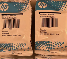 HP 64 Tri-Color Bundle of 2 TWO GENUINE