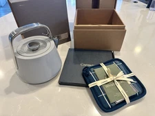 NEW Caraway Home Ceramic Coated Stainless Steel 2 QT Whistling Tea Kettle-GRAY