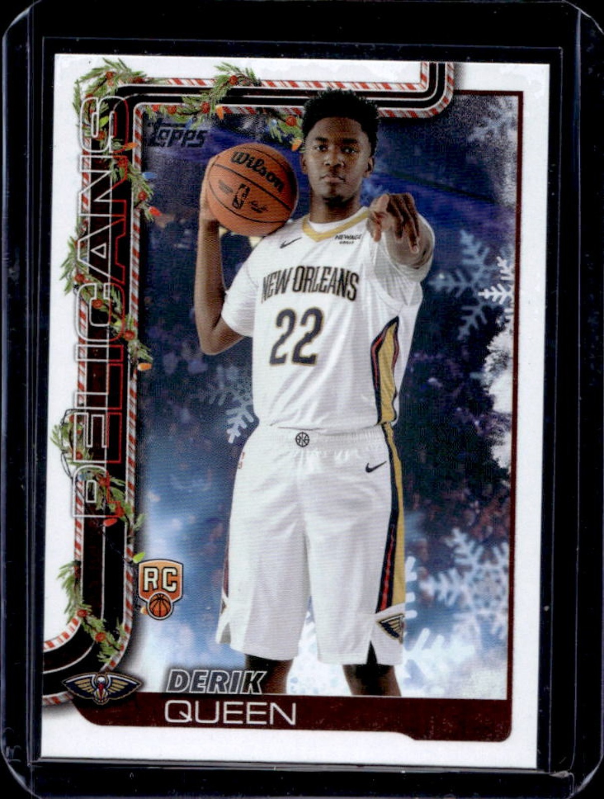 2025-26 Topps Holiday Derik Queen RC Rookie #H173 Pelicans