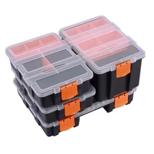 MP009 Hardware & Parts Organizers Versatile and Durable Storage Toolbox, 4PCS...