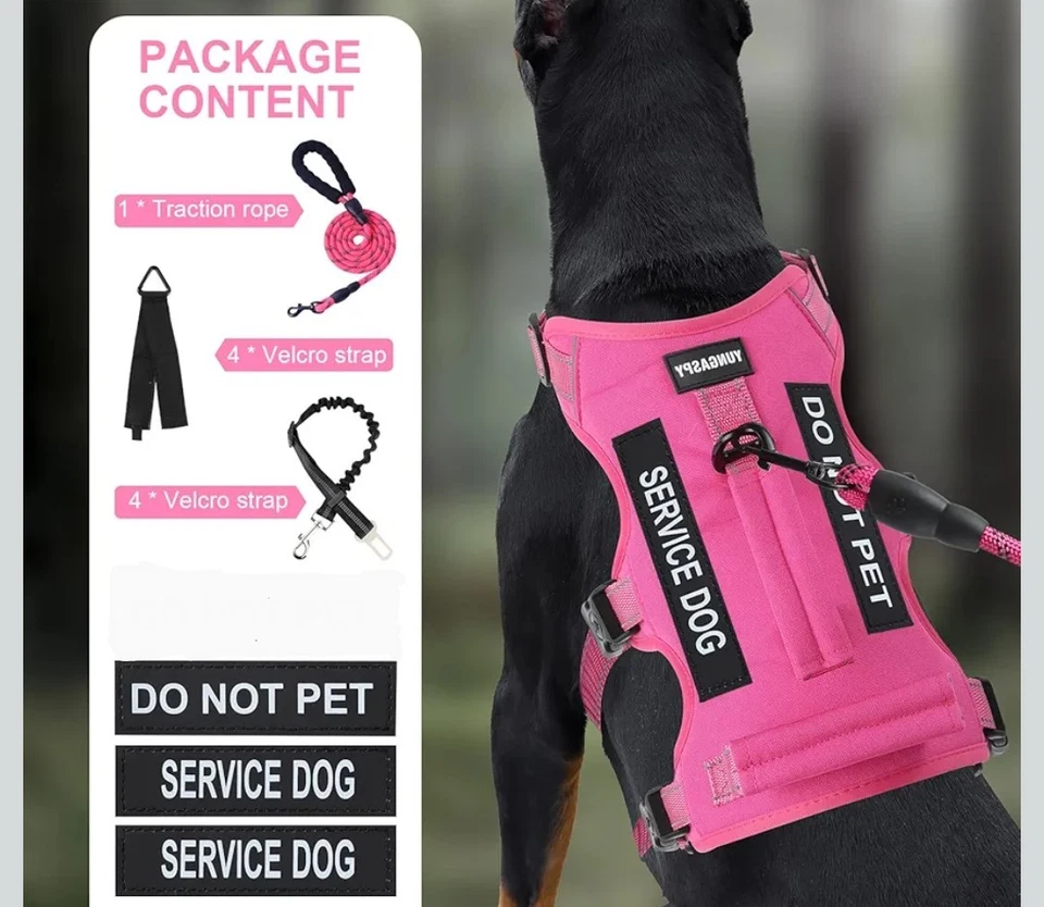 Escape Proof Dog Harness for Small Medium Dogs Six Point Adjustable (S/M) Pink - Image 3 of 4