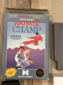 Karate Champ (Nintendo NES, 1986) CIB Complete 5-Screw w/ Hangtab Tested