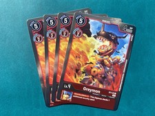 Greymon ST1-07 Playset Resurgence Booster Foil Digimon Card Game x4