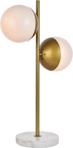 Elegant Lighting LD6156 Eclipse 2 Light 23" Tall Table Lamp - Chrome - Picture 7 of 10