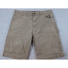 Dickies Mens Gray Carpenter Shorts Size 36 Utility Workwear Hammer Loop Stretch