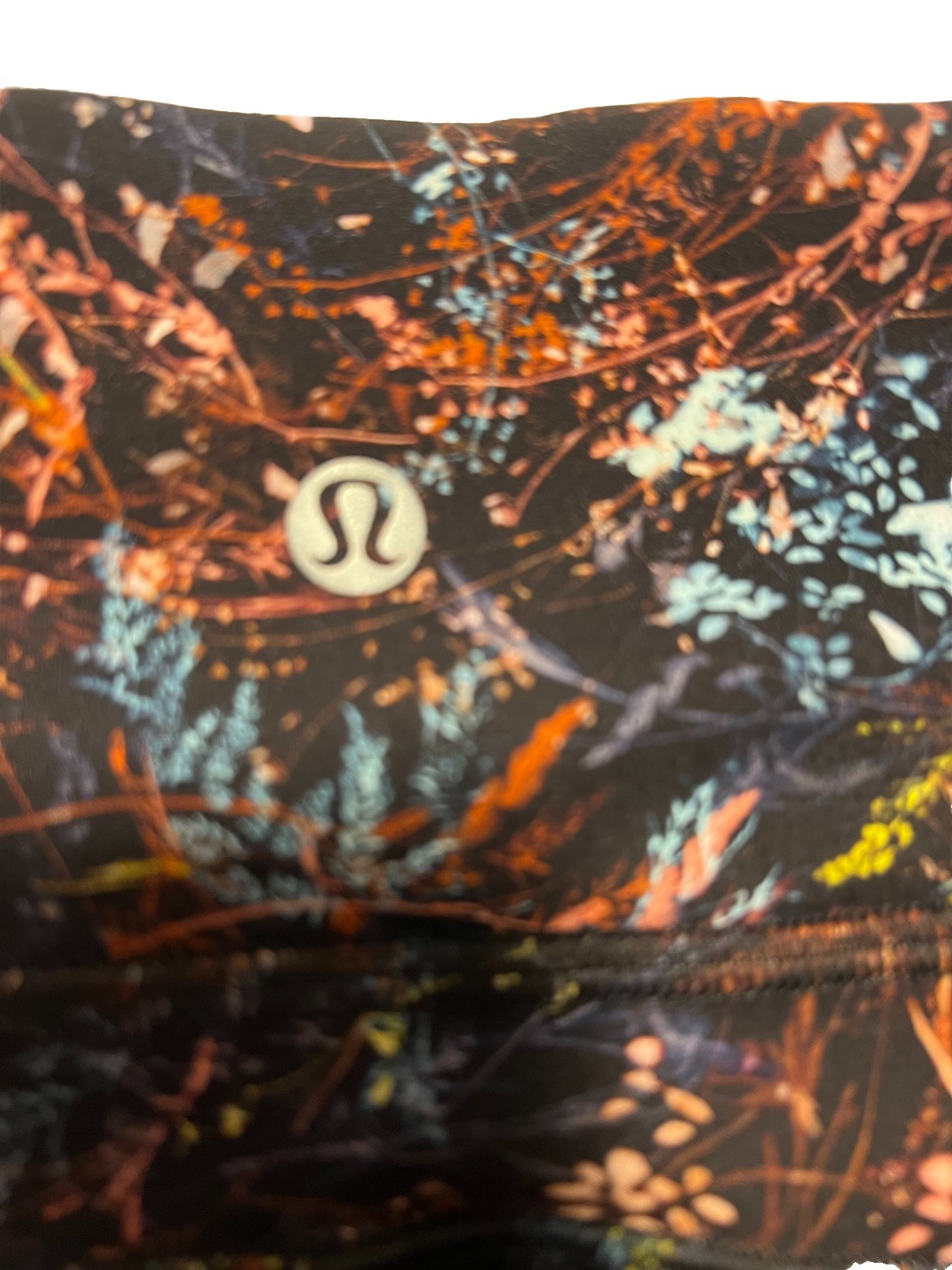 LULULEMON Black Multicolor Leaf Pattern Leggings … - image 4