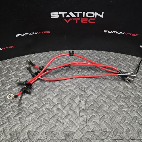 HEL BRAIDED BRAKE LINES IN RED FOR HONDA CIVIC EP3 TYPE R