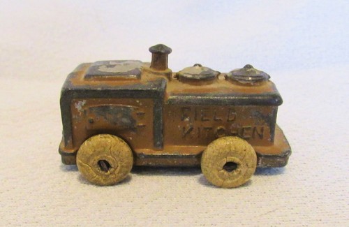 Antique Barclay Manoil Slush Lead Metal WWI Army Military Field Kitchen Vehicle