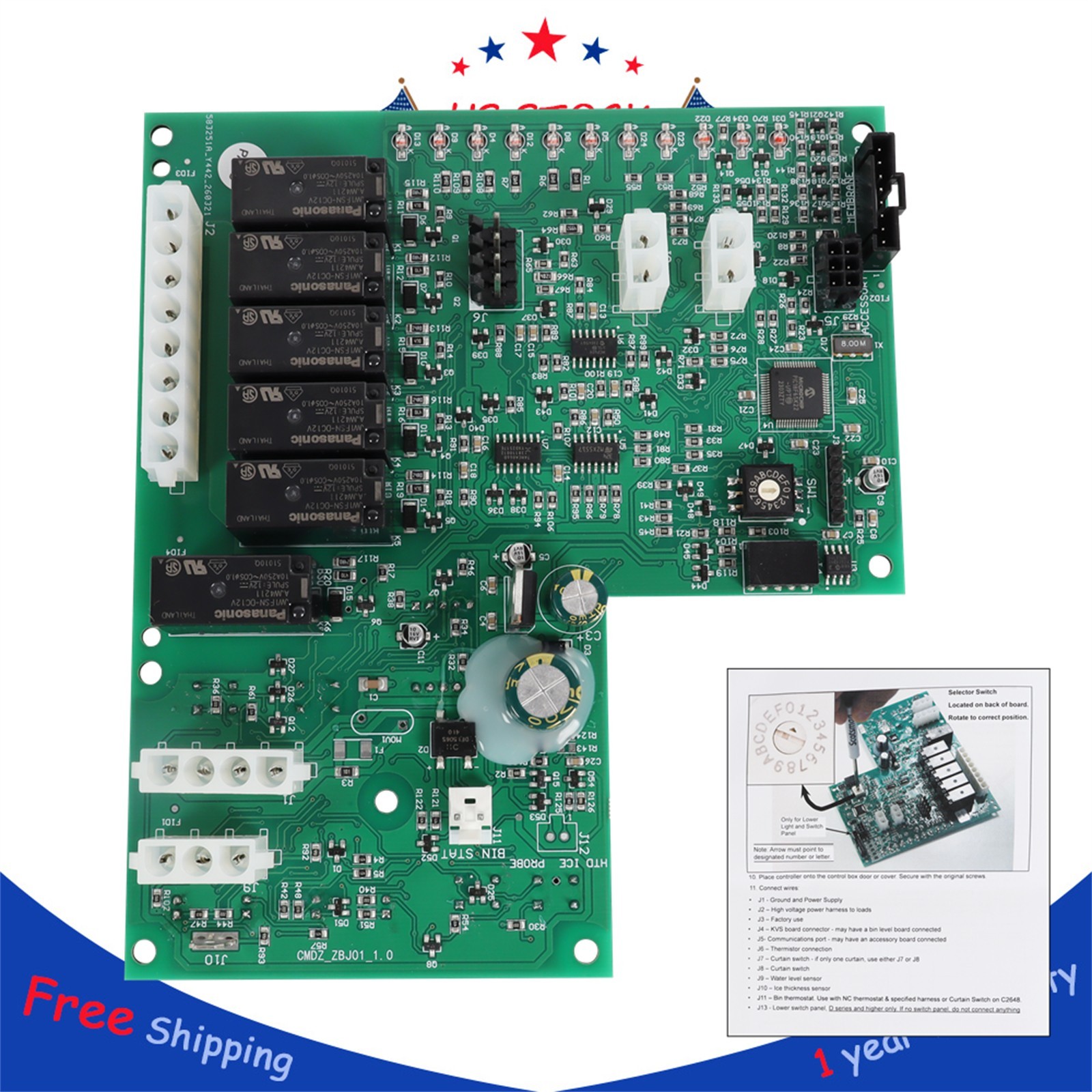 11-0621-21 Control Board Assembly Cuber For Scotsman-Ice 11-0621-21, 11-0550-28
