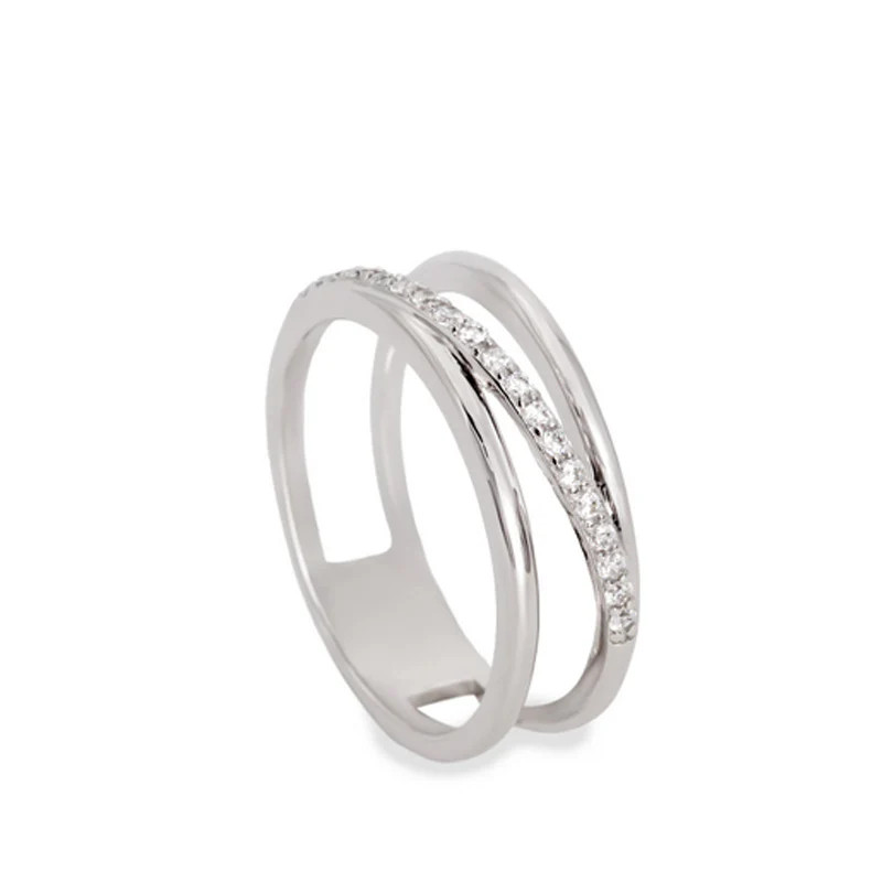 Anillo Plata Circonitas Talla 20 Grande Mujer